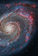 NGC 5195 галактик. Зургийн баруун дээд хэсэгт асар том хар нүх оршиж байна